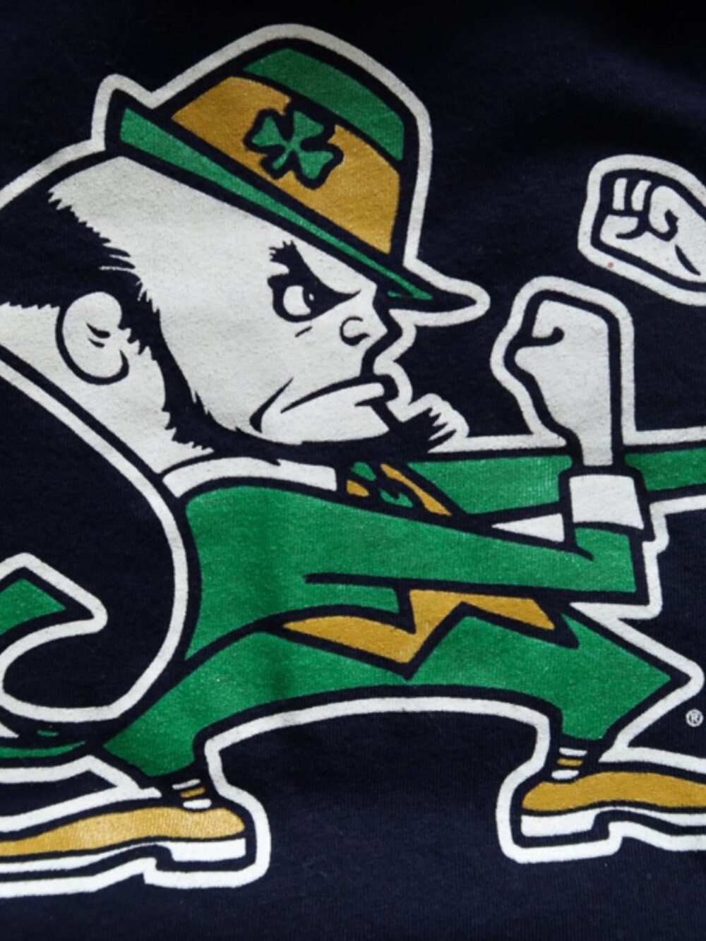 Notre Dame Fighting Irish Navy Under Armour LS Tee (L) NICE 🏈